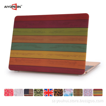High quality and New Arrival Wood Stripes Covering Hard Plastic Case for Macbook retina12.1 inch